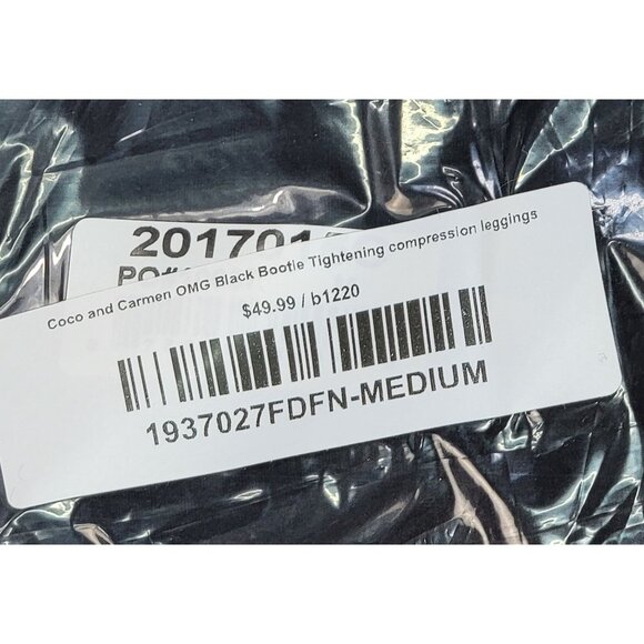 Coco+Carmen Leggings OMG Black Bottie Tightening Compression Womens Med New - Picture 7 of 8